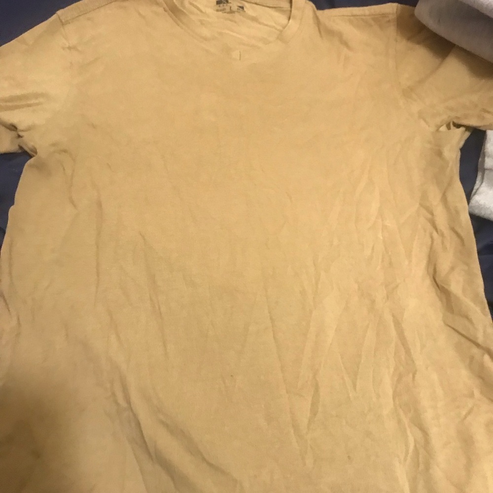 V neck T tan color